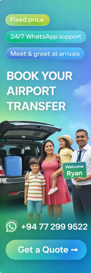 Book your Sri Lanka airport transfer with meet and greet
